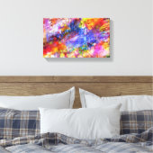 ブルーイエローレッド数々のカラー抽象芸術アートデザイン キャンバスプリント (インサイチュ (寝室))