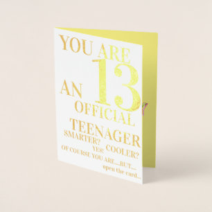 ブルーイエローレッド13th公式10代の若者誕生日 箔カード