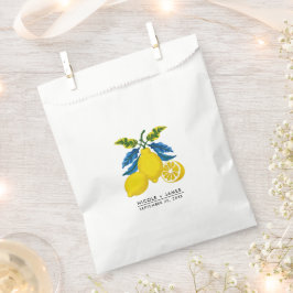 ブルーイエローレモンウォーター地中海のカラー結婚ズ フェイバーバッグ