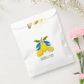 ブルーイエローレモンウォーター地中海のカラー結婚ズ フェイバーバッグ (封をした状態)