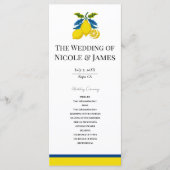 ブルーイエローレモンウォーター地中海のカラー結婚ズ プログラム (正面)