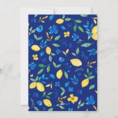 ブルーイエローレモンフローラ水彩ブライダルアドバイス 招待状 (裏面)