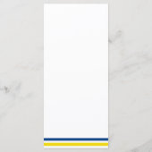 ブルーイエローレモ地中海のン結婚のメニュー メニュー (裏面)