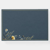 ブルーイエローワイルドフラワーエレガントな結婚式 ゲストブック (裏面)