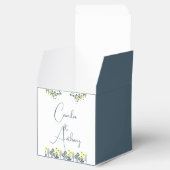 ブルーイエローワイルドフラワーフローラボホ結婚ズ フェイバーボックス (オープン)