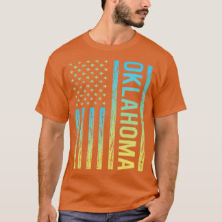 ブルーイエロー国旗オクラホマ Tシャツ