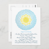 ブルーイエロー恵みマンダラ感動的 ポストカード (正面/裏面)