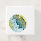 ブルーイエロー抽象芸術ウォーターユニークカラー結婚アート フェイバータグ (インサイチュ)