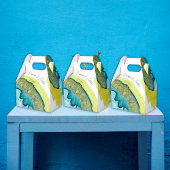 ブルーイエロー抽象芸術ウォーターユニークカラー結婚アート フェイバーボックス