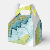 ブルーイエロー抽象芸術ウォーターユニークカラー結婚アート フェイバーボックス (裏面サイド)