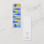ブルーイエロー抽象芸術スキニー名刺 スキニー名刺 (正面/裏面)