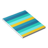 ブルーイエロー海レモストライプン ノートパッド (アングル)