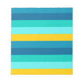 ブルーイエロー海レモストライプン ノートパッド (正面)