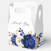 ブルーイエロー王室の金ゴールドメタリックブライダルシャワー フェイバーボックス (オープン)