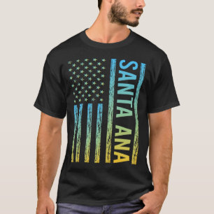 ブルーイエロー米国国旗 – Santa Ana Tシャツ