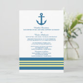 ブルーイエロー航海のいかりウェディング招待 招待状 (スタンド正面)