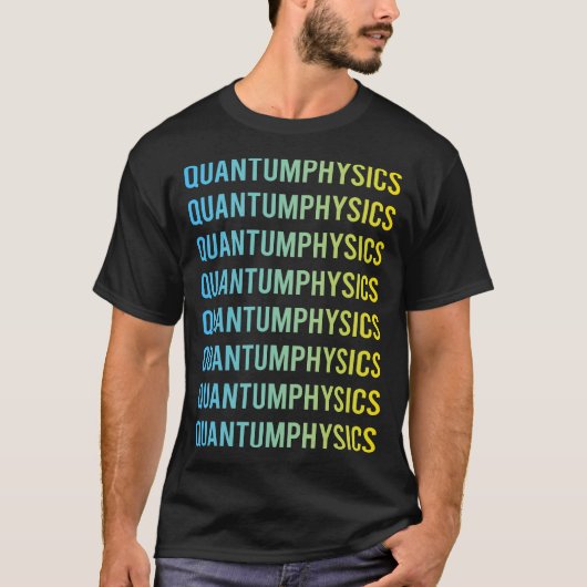 ブルーイエロー量子物理学 Tシャツ (正面)