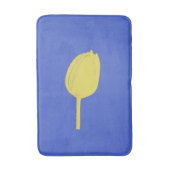 ブルーイエロー金ゴールドチューリップフローラフラワーカカラフルウト バスマット (正面縦)