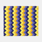 ブルーイエロー金ゴールド山形フリースブランケット フリースブランケット (正面(横))