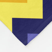 ブルーイエロー金ゴールド山形フリースブランケット フリースブランケット (角)