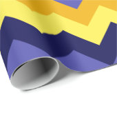 ブルーイエロー金ゴールド山形ラッピング紙 ラッピングペーパー (ロールコーナー)