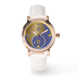 ブルーイエロー陰陽 腕時計