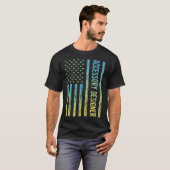 ブルーイエロー アクセサリーデザイナー Tシャツ (正面フル)
