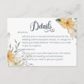 ブルーイエロー&ホワイトフローラ結婚ズ詳細 エンクロージャーカード (正面)