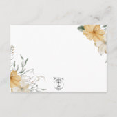 ブルーイエロー&ホワイトフローラ結婚ズ詳細 エンクロージャーカード (裏面)