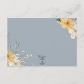 ブルーイエロー&ホワイトフローラ結婚ズ詳細 エンクロージャーカード (裏面)