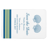 ブルーイエロ航海のーシェル日付の保存 マグネット (横)