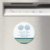 ブルーイエロ航海のーシェル日付の保存 マグネット (インサイチュ (食洗機))