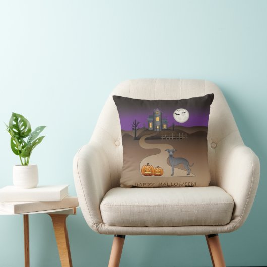 ブルーイギーかわいい犬とハロウィーンハ幽霊のよく出るウス クッション (椅子)