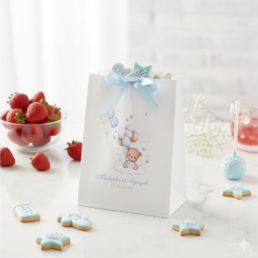 ブルーイスラムAqiqah少年の好意バッグ フェイバーバッグ