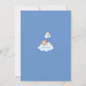 ブルーイスラムAqiqah男の赤ちゃん 招待状 (裏面)