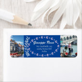 ブルーイタリアカナルヴェネツィアローマ差出人住所ラベル ラベル (インサイチュ)