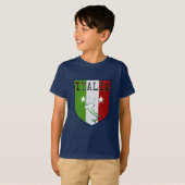 ブルーイタリアクレスト中世子供シャツ Tシャツ (正面フル)