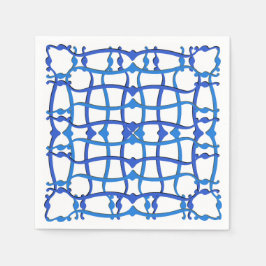 ブルーイタリアンオーナメントパーティーヴィラ スタンダードカクテルナプキン