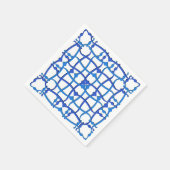 ブルーイタリアンオーナメントパーティーヴィラ スタンダードカクテルナプキン (角)