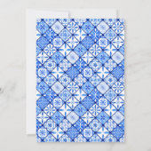 ブルーイタリアンタイルポジターノレモンベビーシャワー 招待状 (裏面)