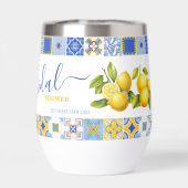 ブルーイタリアンタイルレモンサマーブライダルシャワー (背面)