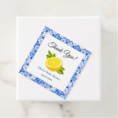 ブルーイタリアンタイルレモン赤ちゃんシャワーありがとう フェイバータグ (インサイチュ)