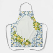 ブルーイタリアンタイルレモン エプロン (正面)