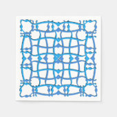 ブルーイタリアンターコイズタイルオーナメントパーティーヴィラ スタンダードカクテルナプキン (正面)