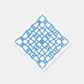 ブルーイタリアンターコイズタイルオーナメントパーティーヴィラ スタンダードカクテルナプキン (角)