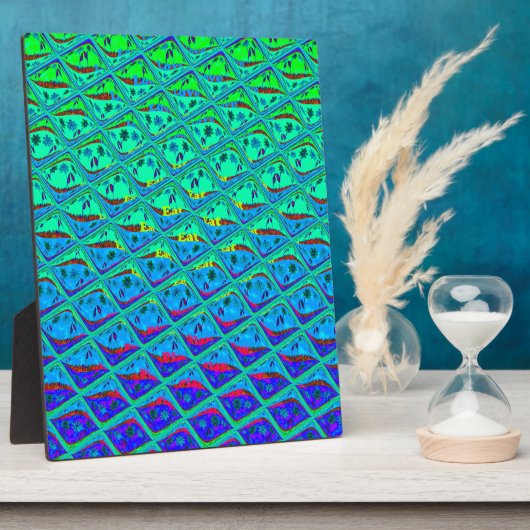 ブルーイタリアンマーメイドモチーフアートプリント フォトプラーク (側面)