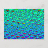 ブルーイタリアンマーメイドモチーフアートプリント ポストカード (正面)