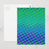 ブルーイタリアンマーメイドモチーフアートプリント ポストカード (正面/裏面)