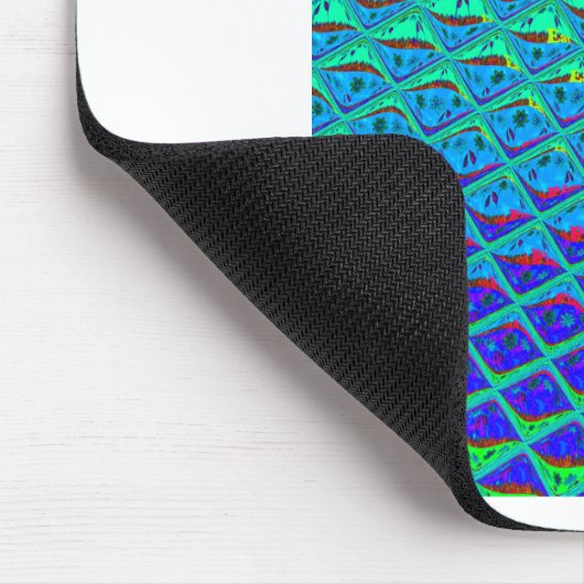 ブルーイタリアンマーメイドモチーフアートプリント マウスパッド (コーナー)