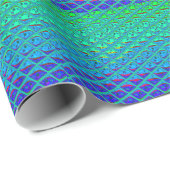 ブルーイタリアンマーメイドモチーフアートプリント ラッピングペーパー (ロールコーナー)